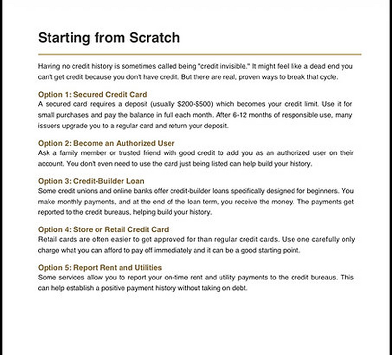 Credit Education For Beginners