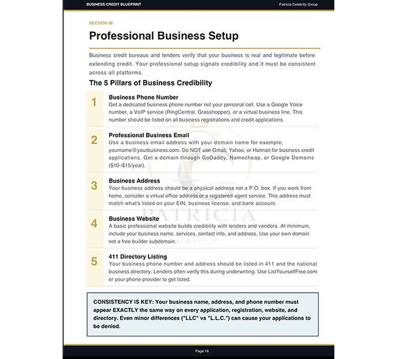 The Full Business Credit Blueprint