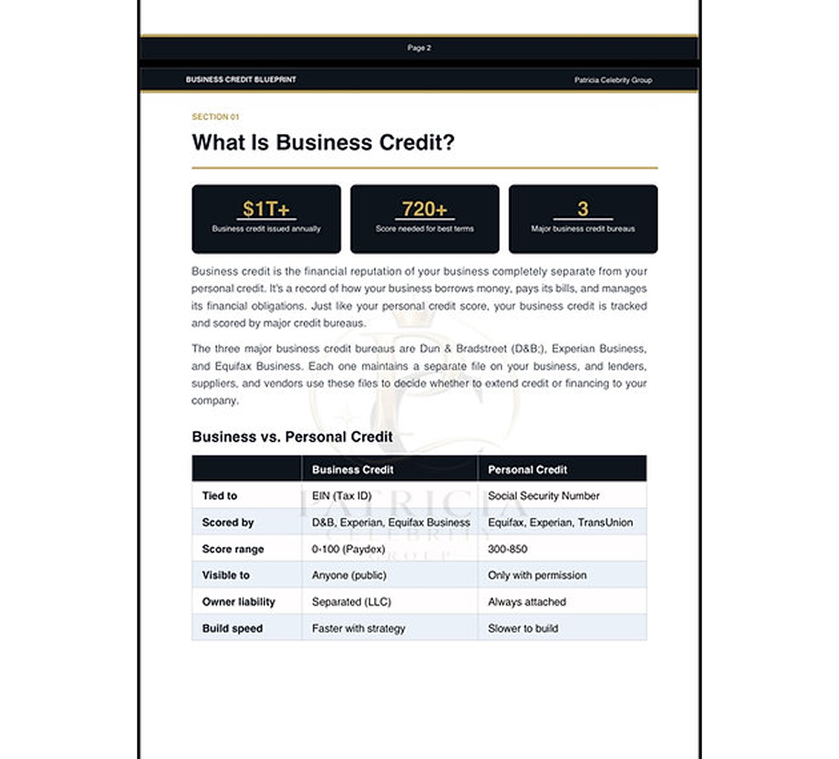 The Full Business Credit Blueprint